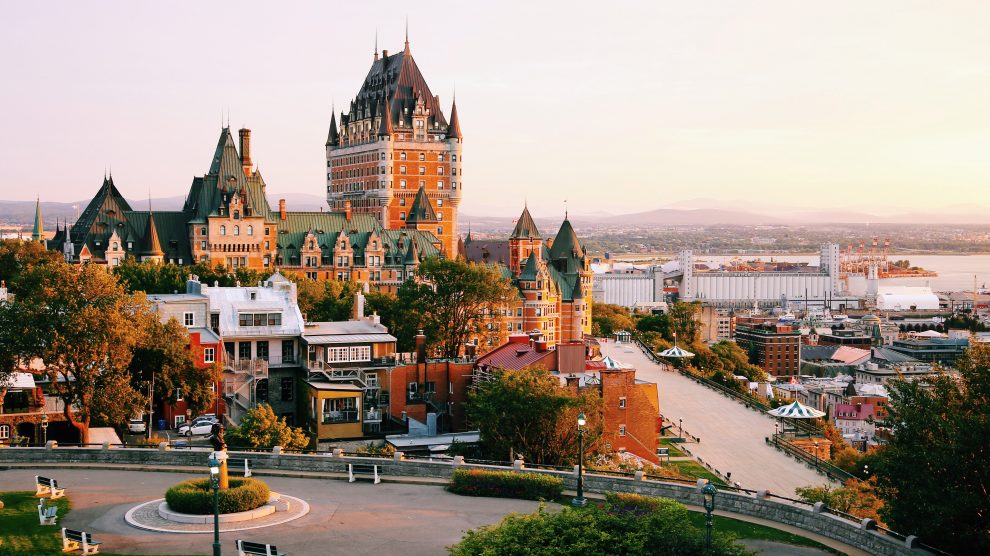 A beautiful photograph of the Château Frontenac in Quebec.